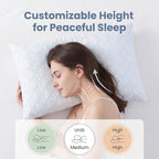 Meoflaw Adjustable Memory Foam Bed Pillows:Queen Size Shredded Foam Pillow Set - Image 4