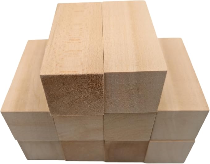 10PCS Basswood Carving Blocks, Whittling Wood Carving Kit, Unfinished Wooden - Image 2