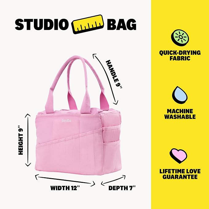Soolla Studio Bag: Art Supply Storage Organizer & Pottery Tool Bag, Washable - Image 9