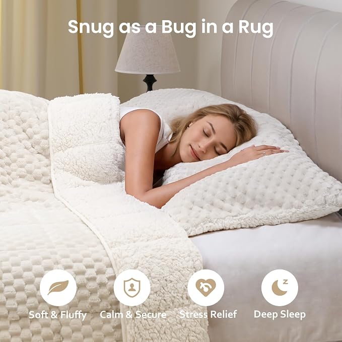 Drewin Weighted Blanket 20lbs, Ultra-Soft Warm Weighted Blanket Queen Size - Image 3