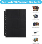 40 Pack 720 Pockets Trading Card Binder Sleeves 11 Holes Fit, Acid-free - Image 3
