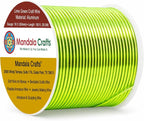 Mandala Crafts 18 Gauge Lime Green Anodized Aluminum Craft Wire, 100 FT | by MandalaCrafts