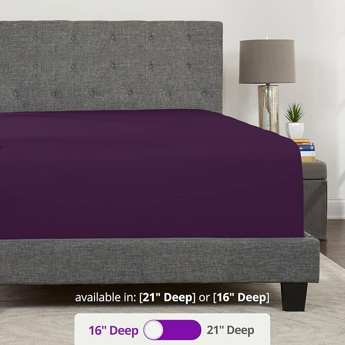 DeaLuxe California King Fitted Sheet Deep Pocket - Image 3