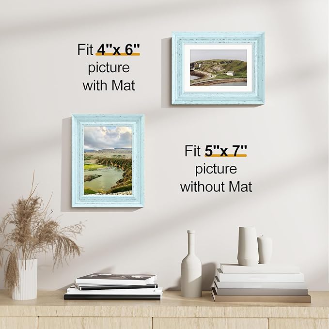 Vittanly 5x7 Picture Frames Set of 2, Ornate Vintage Photo Frame - Image 4
