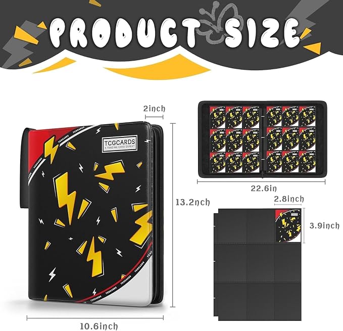 Trading Card Binder 9 Pocket, Card Binder 900 Pockets, Card Book Holder Cards - Image 2