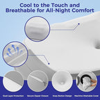 Cervical Neck Pillow for Sleeping, Ergonomic Side Sleeper Pillow, Memory Foam - Image 6