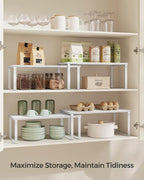 SONGMICS Cabinet Organizer Shelf, Kitchen Storage, Spice Rack, Expandable - Image 3