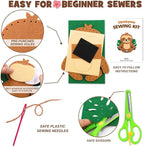 CiyvoLyeen Kids Sewing Kit Crafts – DIY Sloth & Jungle Animal Felt Crafts - Image 3