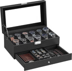 SONGMICS Watch Box, 12-Slot Watch Case Organizer - Image 7