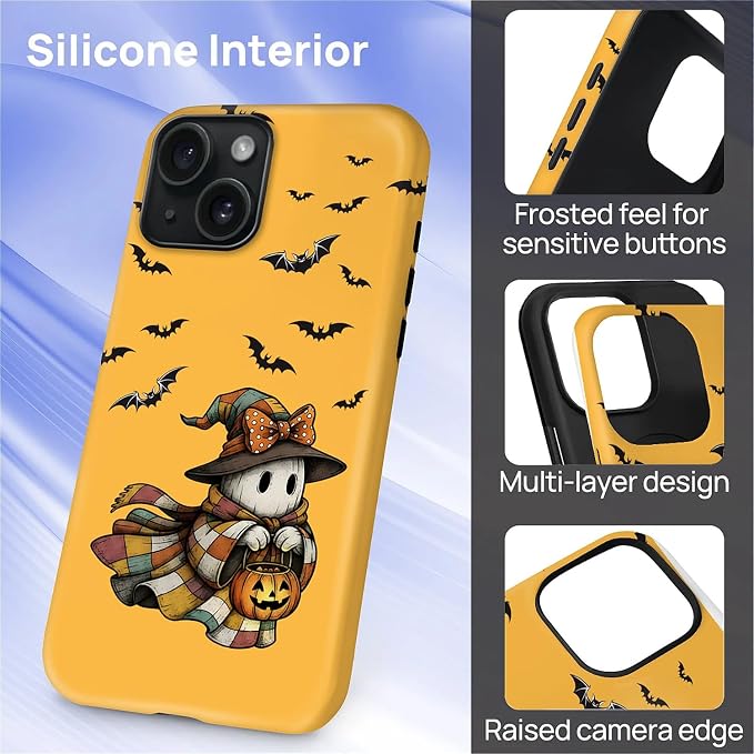 Case for iPhone 13/14, Scratch Resistant Hybrid Double Layer Hard Shell，Cute - Image 3