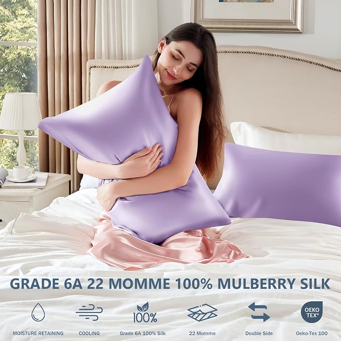 Silk Pillow Cases King Size 100% Mulberry Silk Pillowcase - Image 6