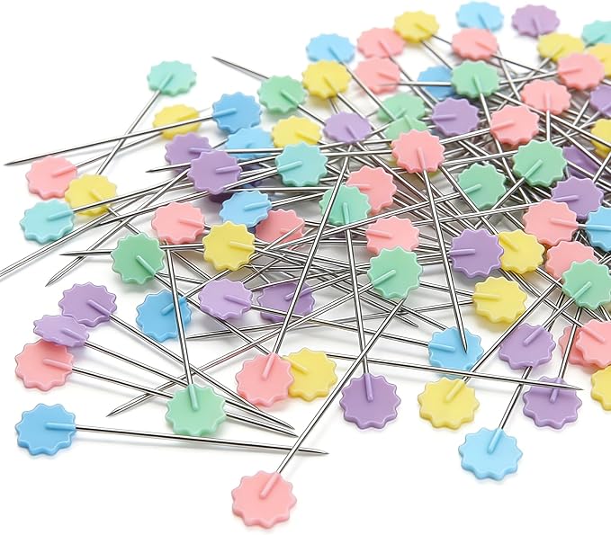 Elisel 200 pcs Multicolor Straight Pins Straight Quilting Pins Craft - Image 3