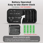 Acedeck Battery Operated Digital Clock: Cordless Small Alarm Clock - Image 4