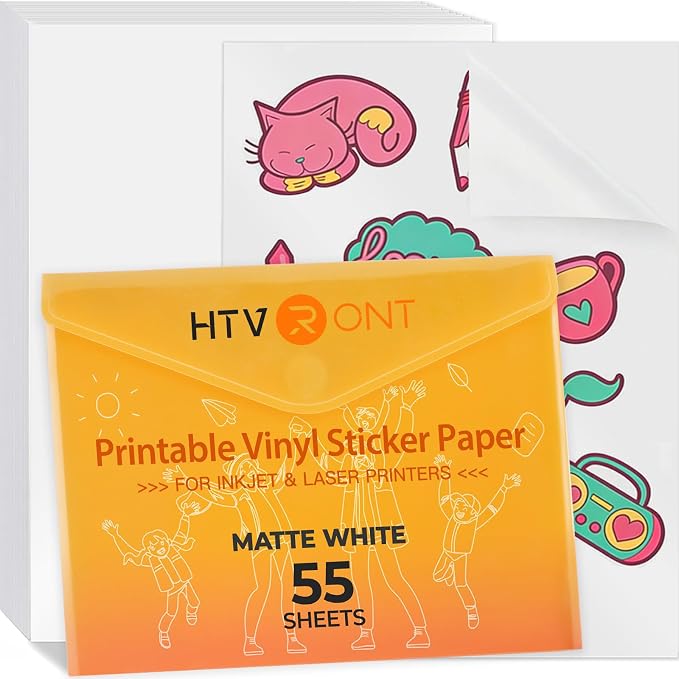 HTVRONT Printable Vinyl Sticker Paper by HTVRONT