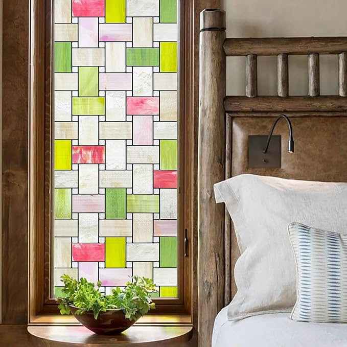 3D Stained Glass Window Film, Decorative Window Privacy Film by ADDHERES