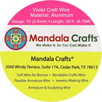 Mandala Crafts 10 Gauge Violet Anodized Aluminum Craft Wire, 32 FT | Colored - Image 3