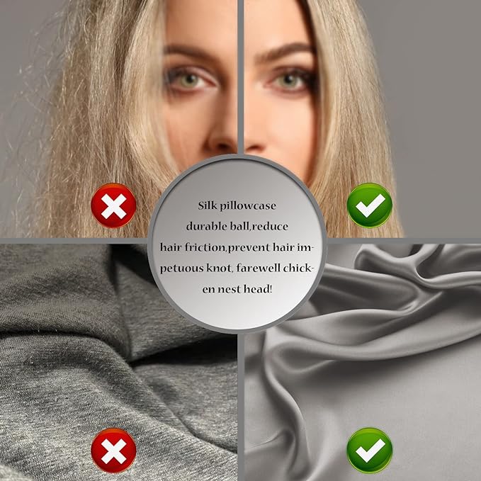 Silk Pillow Cases 2 Pack, Soft Breathable and Sliky Standard Size Pillow Cases - Image 5
