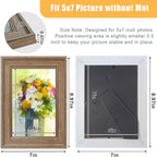 LUCKYLIFE 5x7 Picture Frame Set of 8, Rustic Farmhouse Picture Frames - Image 4