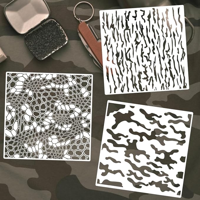 Camo Paint Stencils 12inch Camouflage Stencils Reusable Camo Stencil - Image 8
