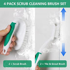 Scrub Brush Set, 4 Pack Deep Cleaning Brush Kit - Image 2
