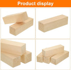 MECCANIXITY 4Pcs Basswood Carving Block, 1.6"x1.6"x6" Square Wooden Dowels - Image 4