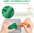 3.53oz Wool Roving: Needle Felting Wool White Roving Wool Felting Supplies Pure - Image 3