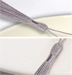 VAPKER 100 Pieces Silver Tassels 13cm/5-Inch Silky Handmade Soft Floss - Image 3