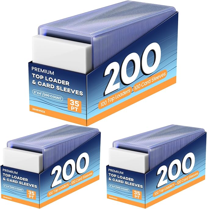 600 Card Sleeves Top Loaders for Cards, Baseball Card Protectors, Trading Card by Zenowick