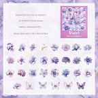 Doraking 60 Pieces Glitter Shiny Flower Stickers - Image 2