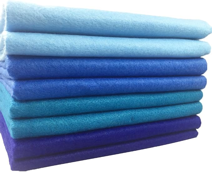 4pcs Thick 1.4mm Soft Felt Fabric Sheet Assorted Color Felt Pack DIY Craft by flic-flac