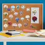 50 Pcs Flower Scrapbook Stickers Kit Bouquet PET Transparent Waterproof - Image 3