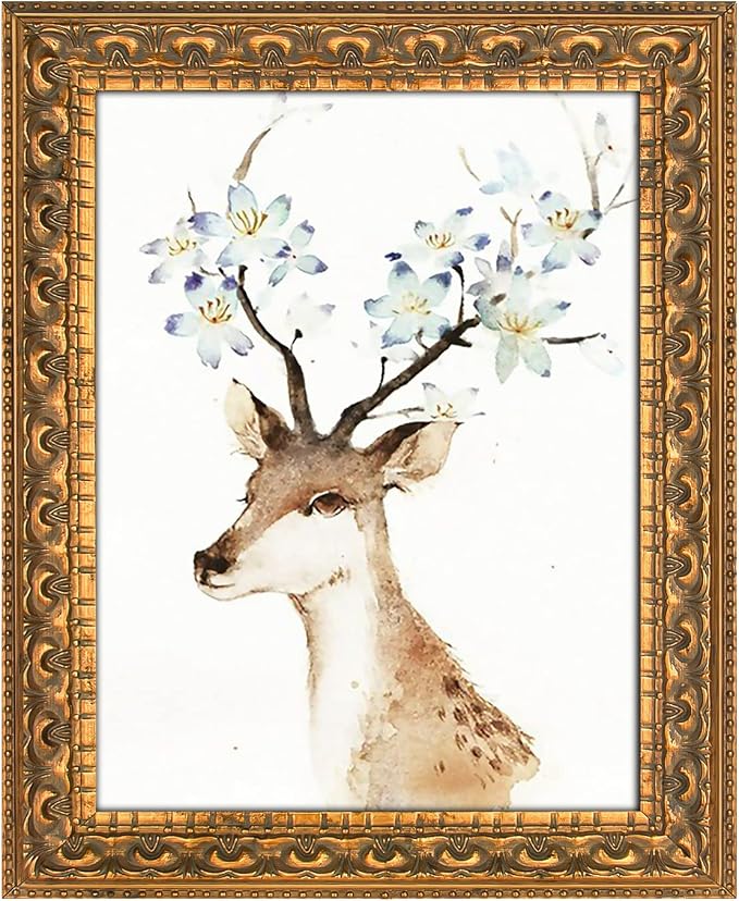 Golden State Art, 8X10 Ornate Finish Photo Frame, Bronze Color, Real Glass by GoldenStateArt