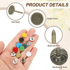 uxcell 150Pcs Upholstery Tacks, 11mmx17mm Flat Head Thumb Tack Decorative - Image 3