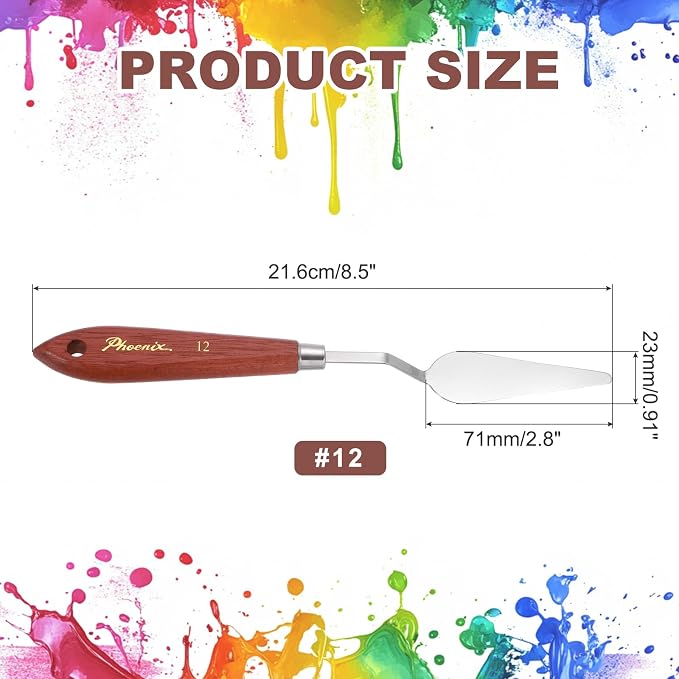 MECCANIXITY Pack of 1 Palette Knife No.12, 8.5" Long Palette Knives - Image 2