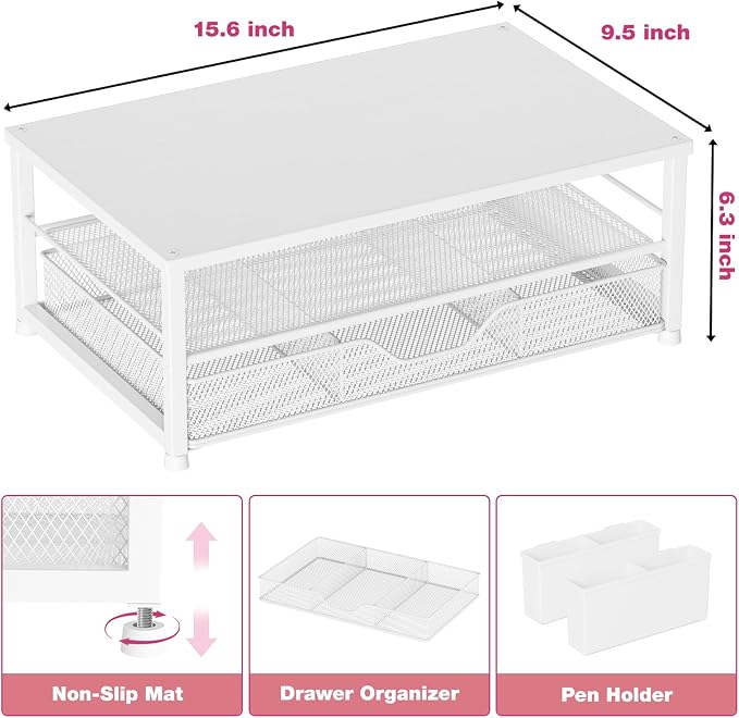 OPNICE Desk Organizers and Accessories, Computer Monitor Stand Riser - Image 5