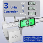 Rechargeable Digital Caliper 6 Inch, High-Precision Stainless Steel Vernier - Image 4
