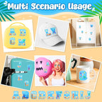 WILLBOND 52 Pcs Beach Alphabet Patches 2.8 Inch Self Adhesive Letter Patches - Image 5
