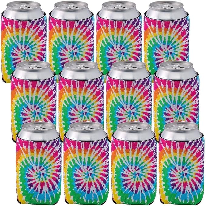 Fun Express Tie-Dye Premium Can Coolers by FunExpress