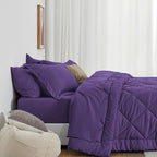 Love's cabin California King Comforter Set Purple, 7 Pieces California King Bed - Image 3