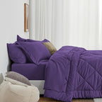 Love's cabin Twin XL Comforter Set Purple, 5 Pieces Twin XL Bed in a Bag - Image 3