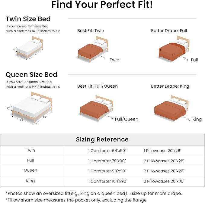 Love's cabin Terracotta Twin/Twin XL Comforter Set, 2-Piece Prewashed Bed Set - Image 7
