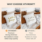 HTVRONT Champagne Gold Glitter HTV, Glitter Heat Transfer Vinyl - Image 3