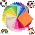 6" x 6" Felt Fabric Sheets for Crafts, 1mm Thick, Squares Non-Woven Felt Fabric by Unknown