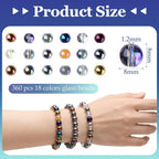 DUQGUHO 8mm Silver Beads for Jewelry Making, Electroplated Silver Glass Beads - Image 4