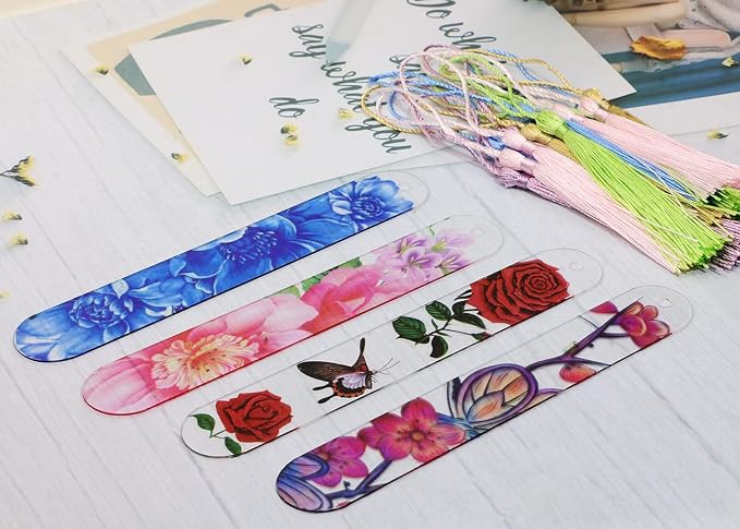Blank Clear Acrylic Bookmarks Penta Angel 20Pcs Plastic Craft Transparent - Image 7