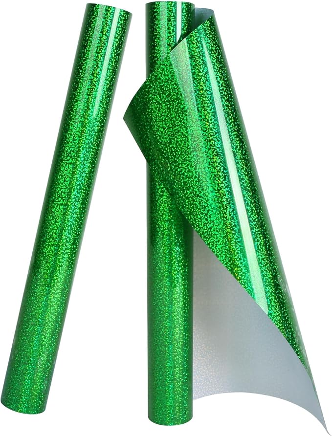 TORC Green Holographic HTV Heat Transfer Vinyl Roll 12 in x 10 ft Christmas by TORC