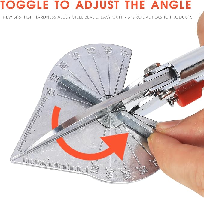 LeafLux Miter Shears for Wood Trim, Adjustable 45°-135° Multi-Angle Handheld - Image 4