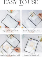 REDHUGO Glass Pressed Flower Frame Handmade, Floating Picture Frames - Image 6