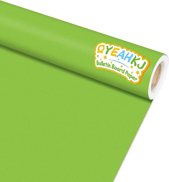 Qyeahkj 17.7in x 20ft Bulletin Board Paper Roll Bulletin Board Background Paper by Qyeahkj