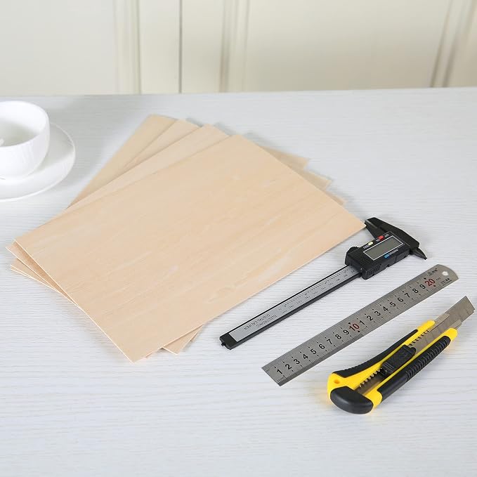 20 Pieces Basswood Sheet, 1/16 x 12 x 8 Inch Thin Plywood Wood Sheets - Image 6